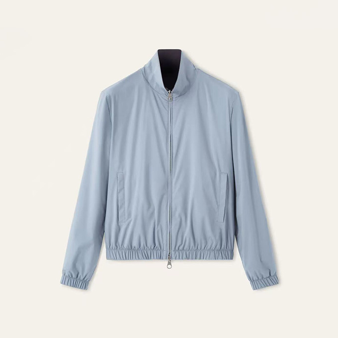loro piana bomber reversible stand collar jacket